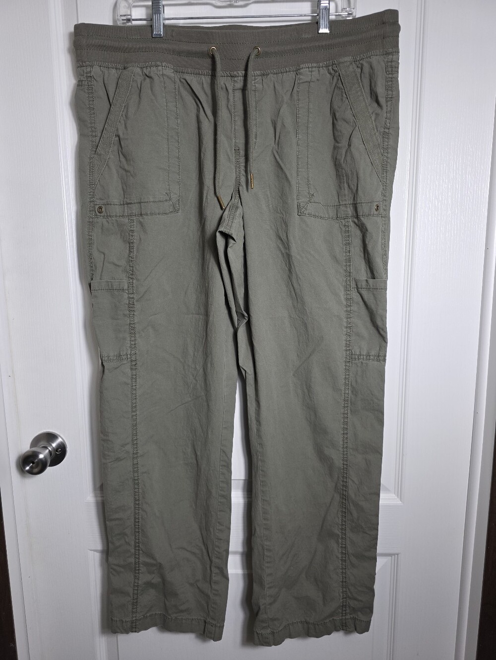 Womens Natural Reflections Green Cargo Pants Size 16
